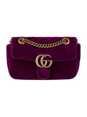 Gucci GG Marmont Matelasse Velvet Shoulder Bag
