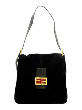 Fendi Mamma Forever Suede Shoulder Bag