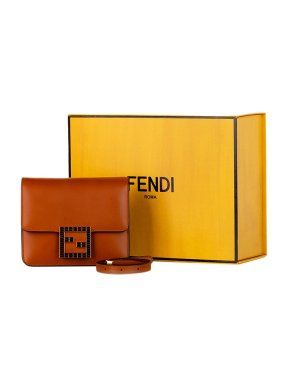 Fendi Tan Fab Leather Crossbody Bag