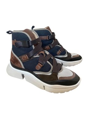 Chloe Canvas & Leather Sonnie High Tops