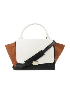 Celine Trapeze Tricolor Leather Bag