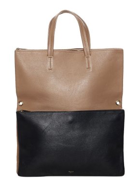 Celine Bicolour Leather Folded Cabas Tote Bag