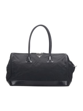 Prada Black Nylon Tessuto Travel Bag