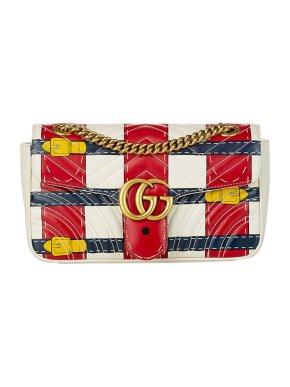 Gucci Multicolour Leather Belts Print GG Marmont Bag