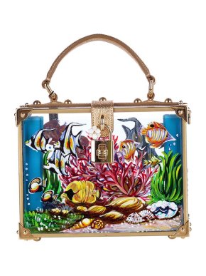 Dolce & Gabbana Painted Clear Acetate Aquarium Box Bag