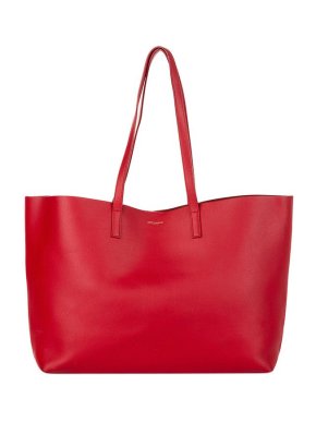 Saint Laurent Red Leather East West Tote Bag