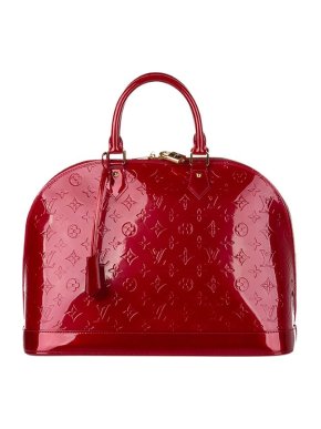 Louis Vuitton Red Monogram Vernis Alma GM Bag