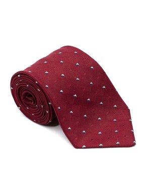 Dior Burgundy Square Woven Silk Tie