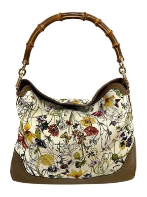 Gucci Vintage Flora Canvas Diana Bag