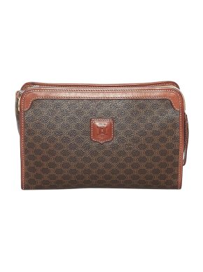 Celine Vintage Macadam PVC Clutch Bag