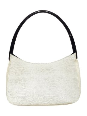 Prada Ivory Pony Hair & Black Acetate Handle Baguette