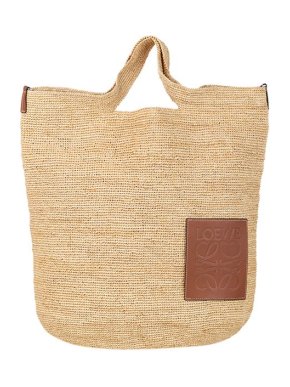 Loewe Natural Raffia Slit Tote Bag