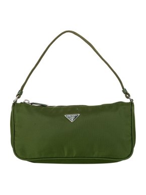 Prada Green Nylon Baguette Bag