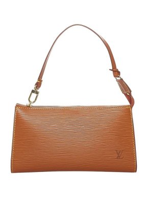 Louis Vuitton Cognac Epi Leather Pochette Accessoires Bag