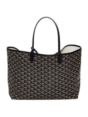 Goyard Black & Grey Canvas Saint Louis PM Tote Bag