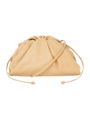 Bottega Veneta Beige Leather Mini Pouch Bag