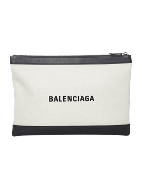 Balenciaga Bicolour Leather Everyday Clutch Bag