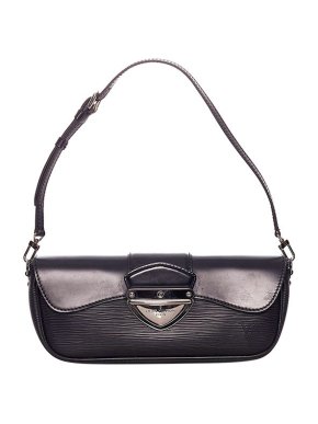 Louis Vuitton Vintage Black Epi Leather Pochette Montaigne Bag