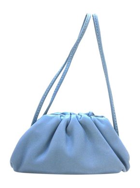 Bottega Veneta Pale Blue Leather Mini Pouch Bag