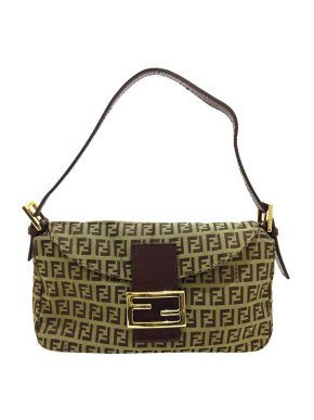Fendi Vintage Zucchino Canvas Mamma Baugette