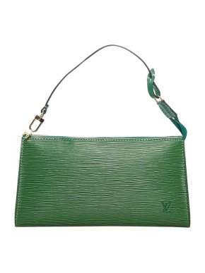 Louis Vuitton Green Epi Leather Pochette Accessoires Bag