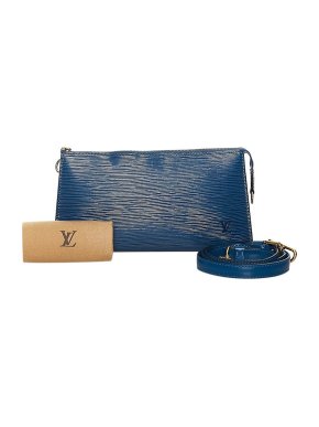 Louis Vuitton Blue Epi Leather Pochette Accessoires Bag