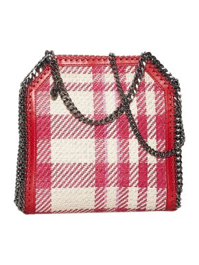 Stella McCartney Red & White Plaid Falabella Bag