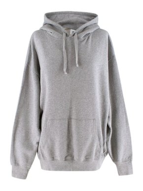 Les Girls Les Boys Heather Grey Marl Cotton Jersey Hoodie