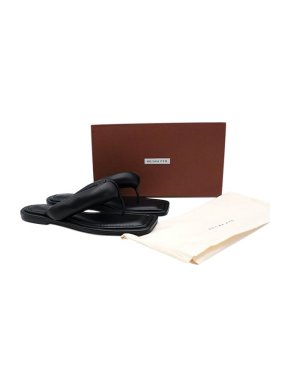 Rejina Pyo Black Padded Leather Nella Sandals