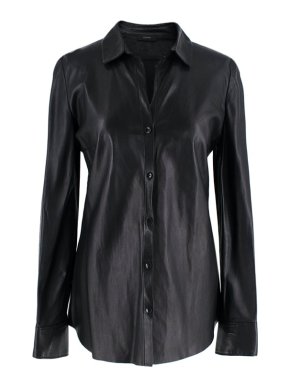 Joseph Black Leather Shirt