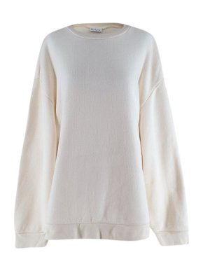 Raey Ivory Textured Cotton Jersey Sweatshirt