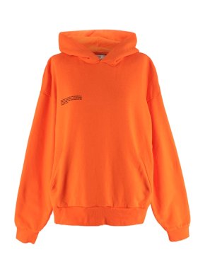 Pangaia Bright Orange Cotton Jersey Hoodie