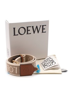 Loewe Beige Anagram Loop Jacqaurd Bag Strap