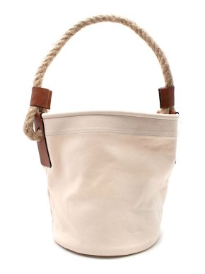 Loewe Cream Canvas Bucket Tote Bag