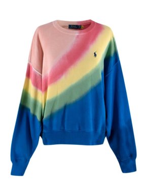 Ralph Lauren Polo Rainbow Tie Dye Cotton-Jersey Sweatshirt