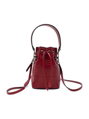 Fendi Red Leather FF Mon Tresor Mini Bag