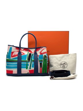 Hermes Garden Party 36 Pockets Sea, Surf & Fun Bag PHW