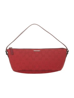 Gucci Red GG Canvas Boat Baguette