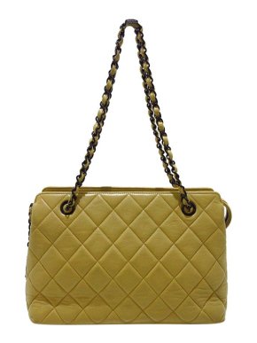 Chanel Yellow Leather Quilted Bag