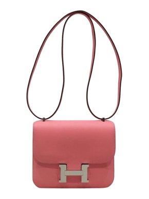 Hermes Pink Swift Leather Mini Constance 18 PHW
