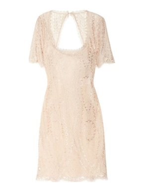 Emilio Pucci Blush Open-back lace dress