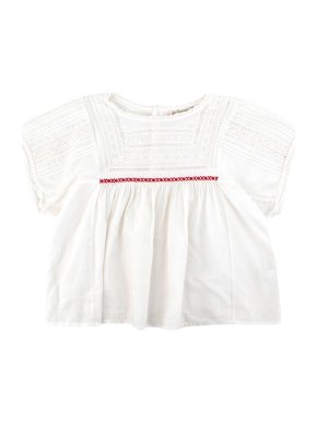 Bonpoint Kids 6Y White Lace Detailed Top