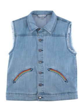 Stella McCartney Kids 12Y Embroidered Denim Vest