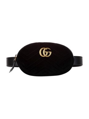 Gucci Black GG Marmont Belt Bag