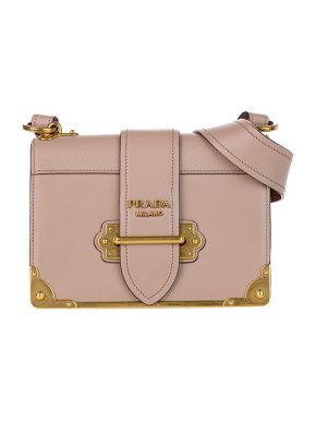 Prada Taupe Leather Cahier Bag