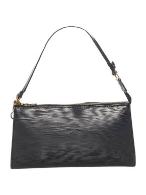 Louis Vuitton Black Epi Leather Pochette Accessoires Bag