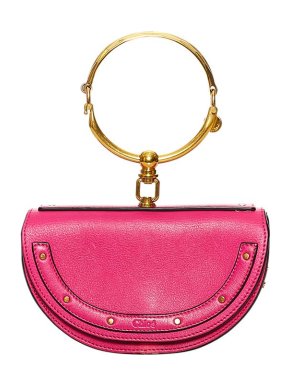 Chloe Pink Leather Nile Minaudiere