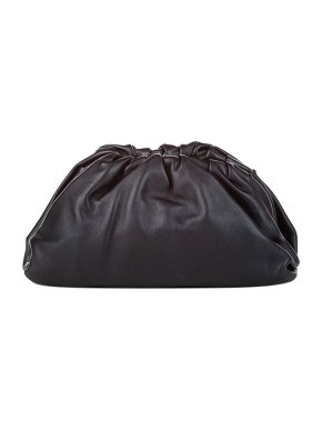 Bottega Veneta Black Leather The Pouch Clutch Bag