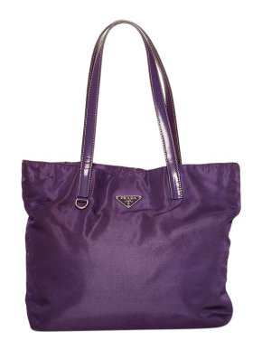 Prada Purple Nylon Tessuto Tote Bag