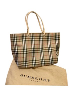Burberry Vintage Housecheck Coated CanvasTote Bag